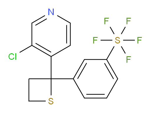 3-(2-(3-chloropyridin-4-yl)thietan-2-yl)(pentafluoromercapto)benzene