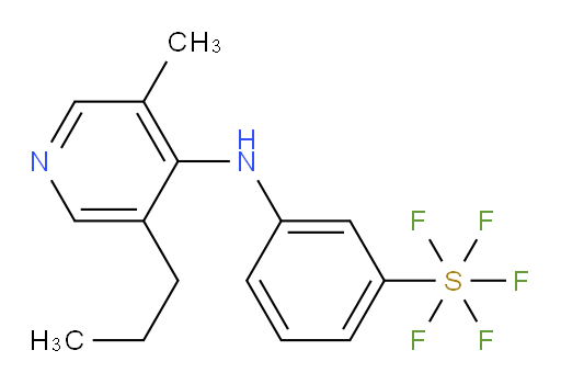 3-((3-methyl-5-propylpyridin-4-yl)amino)(pentafluoromercapto)benzene