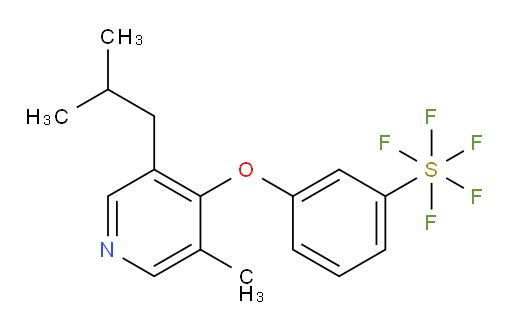 3-((3-isobutyl-5-methylpyridin-4-yl)oxy)(pentafluoromercapto)benzene