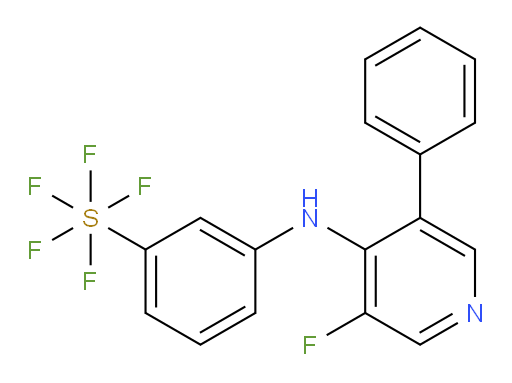 3-((3-fluoro-5-phenylpyridin-4-yl)amino)(pentafluoromercapto)benzene