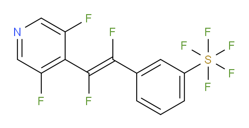 (E)-3-(2-(3,5-difluoropyridin-4-yl)-1,2-difluorovinyl)(pentafluoromercapto)benzene