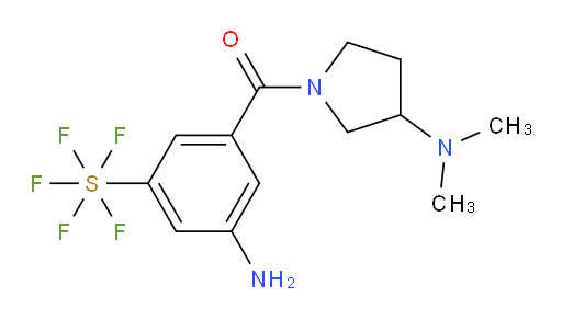 (3-amino-5-(pentafluoromercapto)phenyl)(3-(dimethylamino)pyrrolidin-1-yl)methanone