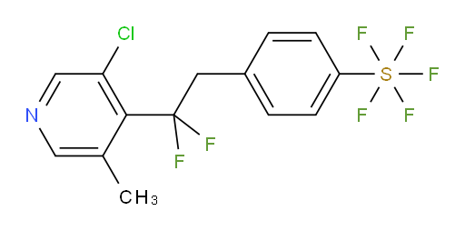 4-(2-(3-chloro-5-methylpyridin-4-yl)-2,2-difluoroethyl)(pentafluoromercapto)benzene