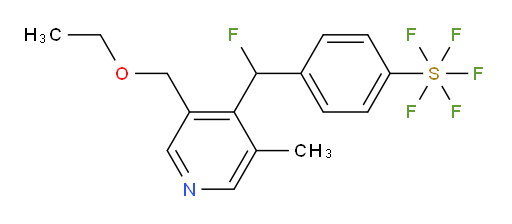 4-((3-(ethoxymethyl)-5-methylpyridin-4-yl)fluoromethyl)(pentafluoromercapto)benzene