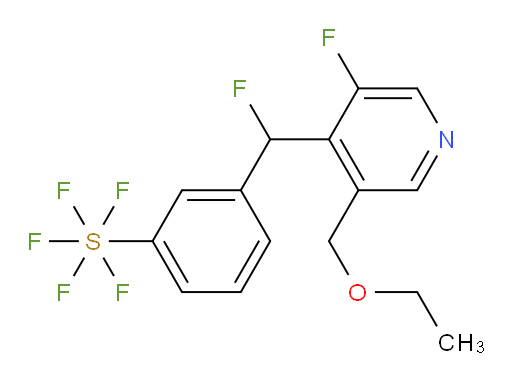 3-((3-(ethoxymethyl)-5-fluoropyridin-4-yl)fluoromethyl)(pentafluoromercapto)benzene