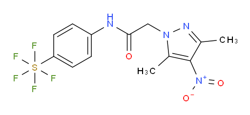 2-(3,5-dimethyl-4-nitro-1H-pyrazol-1-yl)-N-(4-(pentafluoromercapto)phenyl)acetamide