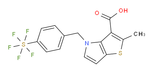4-(4-(pentafluoromercapto)benzyl)-2-methyl-4H-thieno[3,2-b]pyrrole-3-carboxylic acid