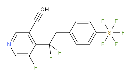 4-(2-(3-ethynyl-5-fluoropyridin-4-yl)-2,2-difluoroethyl)(pentafluoromercapto)benzene