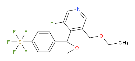 4-(2-(3-(ethoxymethyl)-5-fluoropyridin-4-yl)oxiran-2-yl)(pentafluoromercapto)benzene