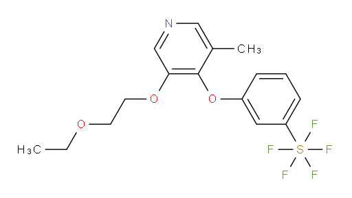 3-((3-(2-ethoxyethoxy)-5-methylpyridin-4-yl)oxy)(pentafluoromercapto)benzene