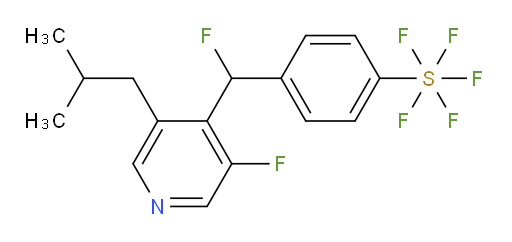 4-(fluoro(3-fluoro-5-isobutylpyridin-4-yl)methyl)(pentafluoromercapto)benzene