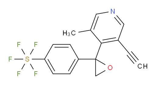 4-(2-(3-ethynyl-5-methylpyridin-4-yl)oxiran-2-yl)(pentafluoromercapto)benzene