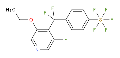 4-((3-ethoxy-5-fluoropyridin-4-yl)difluoromethyl)(pentafluoromercapto)benzene