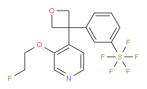 3-(3-(3-(2-fluoroethoxy)pyridin-4-yl)oxetan-3-yl)(pentafluoromercapto)benzene