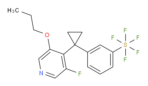 3-(1-(3-fluoro-5-propoxypyridin-4-yl)cyclopropyl)(pentafluoromercapto)benzene