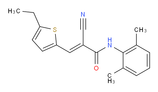 (E)-2-cyano-N-(2,6-dimethylphenyl)-3-(5-ethylthiophen-2-yl)acrylamide