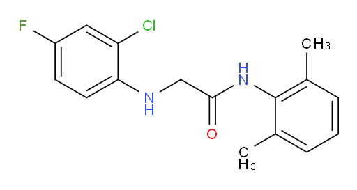 2-((2-chloro-4-fluorophenyl)amino)-N-(2,6-dimethylphenyl)acetamide
