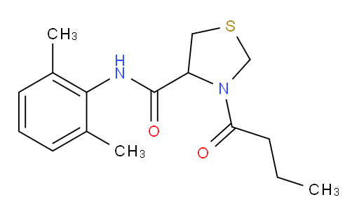 3-butyryl-N-(2,6-dimethylphenyl)thiazolidine-4-carboxamide
