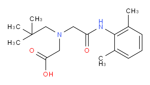 2-((2-((2,6-dimethylphenyl)amino)-2-oxoethyl)(neopentyl)amino)acetic acid