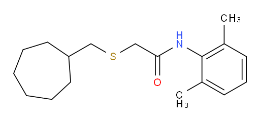 2-((cycloheptylmethyl)thio)-N-(2,6-dimethylphenyl)acetamide