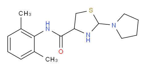 N-(2,6-dimethylphenyl)-2-(pyrrolidin-1-yl)thiazolidine-4-carboxamide