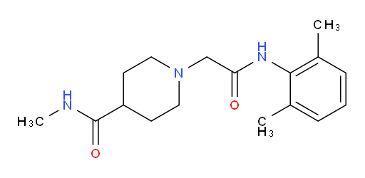 1-(2-((2,6-dimethylphenyl)amino)-2-oxoethyl)-N-methylpiperidine-4-carboxamide