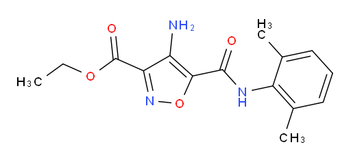 ethyl 4-amino-5-((2,6-dimethylphenyl)carbamoyl)isoxazole-3-carboxylate