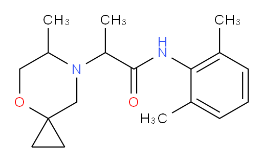 N-(2,6-dimethylphenyl)-2-(6-methyl-4-oxa-7-azaspiro[2.5]octan-7-yl)propanamide