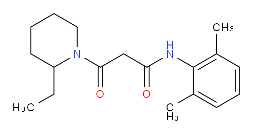 N-(2,6-dimethylphenyl)-3-(2-ethylpiperidin-1-yl)-3-oxopropanamide