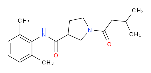N-(2,6-dimethylphenyl)-1-(3-methylbutanoyl)pyrrolidine-3-carboxamide