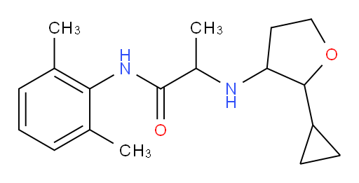 2-((2-cyclopropyltetrahydrofuran-3-yl)amino)-N-(2,6-dimethylphenyl)propanamide