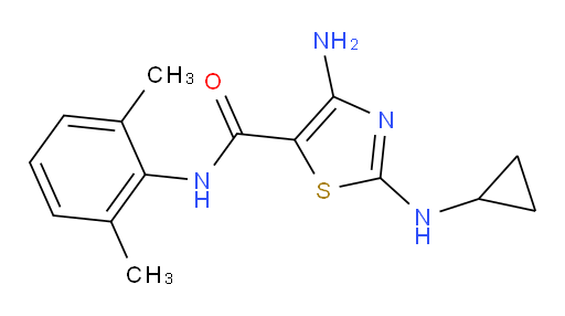 4-amino-2-(cyclopropylamino)-N-(2,6-dimethylphenyl)thiazole-5-carboxamide