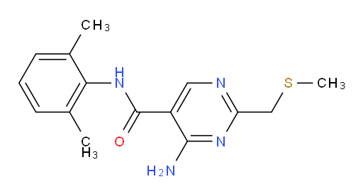 4-amino-N-(2,6-dimethylphenyl)-2-((methylthio)methyl)pyrimidine-5-carboxamide