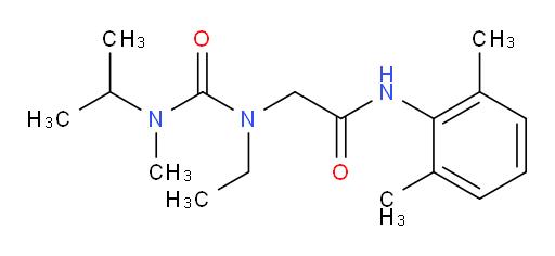 N-(2,6-dimethylphenyl)-2-(1-ethyl-3-isopropyl-3-methylureido)acetamide