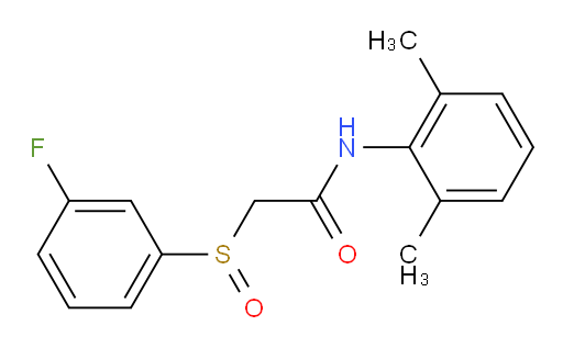 N-(2,6-dimethylphenyl)-2-((3-fluorophenyl)sulfinyl)acetamide