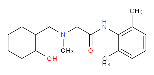N-(2,6-dimethylphenyl)-2-(((2-hydroxycyclohexyl)methyl)(methyl)amino)acetamide