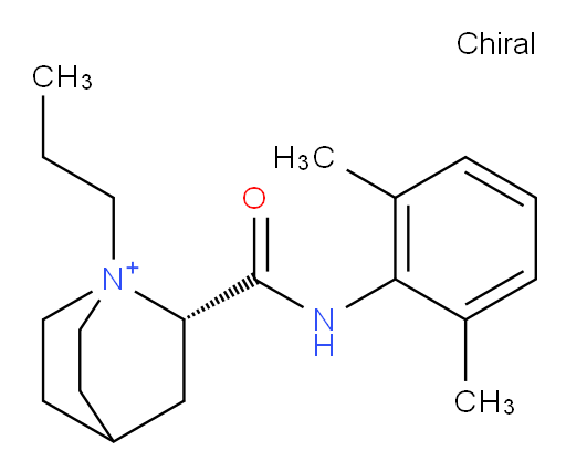(S)-2-((2,6-dimethylphenyl)carbamoyl)-1-propylquinuclidin-1-ium