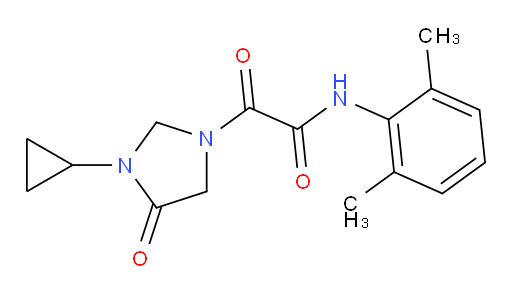 2-(3-cyclopropyl-4-oxoimidazolidin-1-yl)-N-(2,6-dimethylphenyl)-2-oxoacetamide