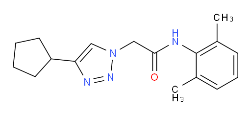 2-(4-cyclopentyl-1H-1,2,3-triazol-1-yl)-N-(2,6-dimethylphenyl)acetamide