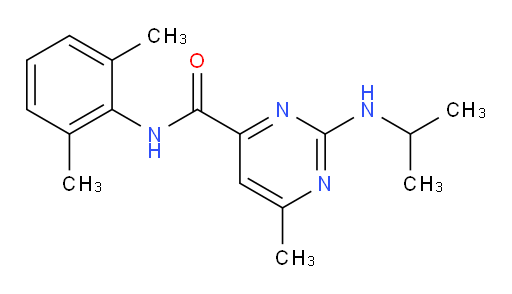 N-(2,6-dimethylphenyl)-2-(isopropylamino)-6-methylpyrimidine-4-carboxamide