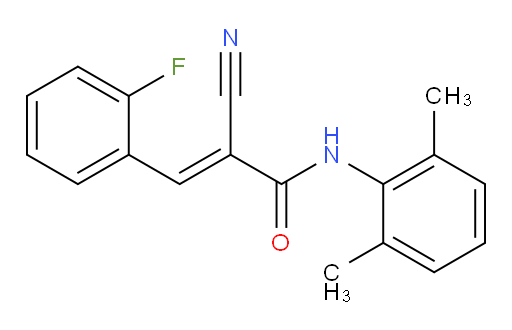 (E)-2-cyano-N-(2,6-dimethylphenyl)-3-(2-fluorophenyl)acrylamide