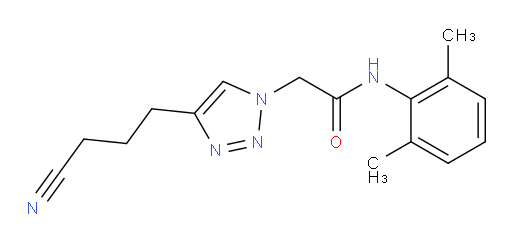 2-(4-(3-cyanopropyl)-1H-1,2,3-triazol-1-yl)-N-(2,6-dimethylphenyl)acetamide
