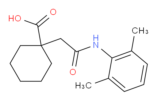 1-(2-((2,6-dimethylphenyl)amino)-2-oxoethyl)cyclohexanecarboxylic acid