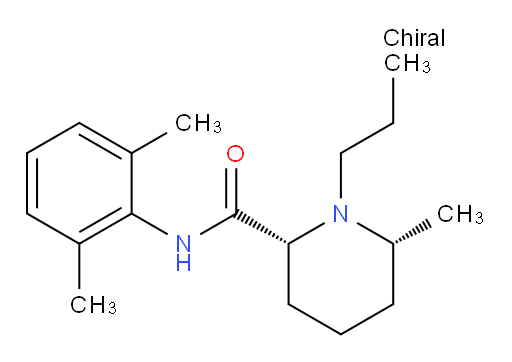 (2R,6R)-N-(2,6-dimethylphenyl)-6-methyl-1-propylpiperidine-2-carboxamide
