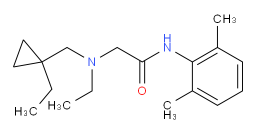 N-(2,6-dimethylphenyl)-2-(ethyl((1-ethylcyclopropyl)methyl)amino)acetamide
