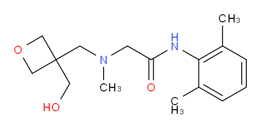 N-(2,6-dimethylphenyl)-2-(((3-(hydroxymethyl)oxetan-3-yl)methyl)(methyl)amino)acetamide