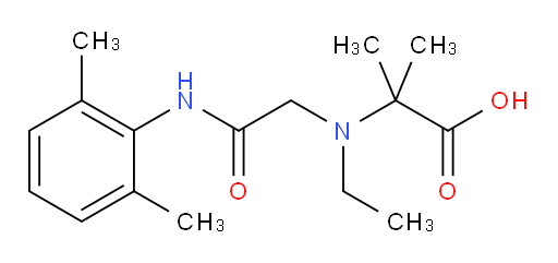 2-((2-((2,6-dimethylphenyl)amino)-2-oxoethyl)(ethyl)amino)-2-methylpropanoic acid