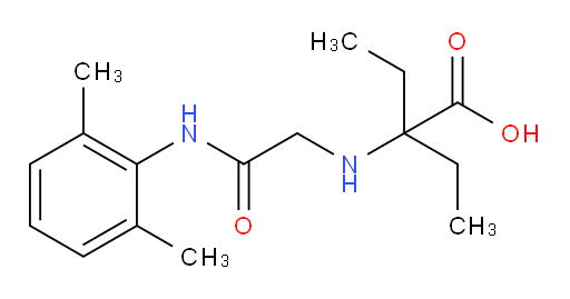 2-((2-((2,6-dimethylphenyl)amino)-2-oxoethyl)amino)-2-ethylbutanoic acid