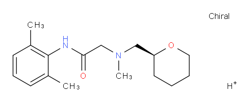 (S)-N-(2,6-dimethylphenyl)-2-(methyl((tetrahydro-2H-pyran-2-yl)methyl)amino)acetamide, hydrogen salt