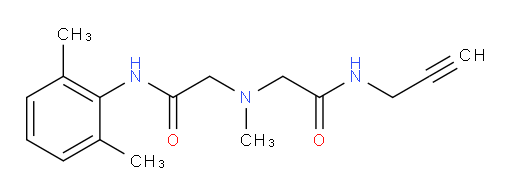N-(2,6-dimethylphenyl)-2-(methyl(2-oxo-2-(prop-2-yn-1-ylamino)ethyl)amino)acetamide